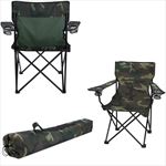 HH7050CB Camouflage Folding Chair With Carrying Bag Blank No Imprint